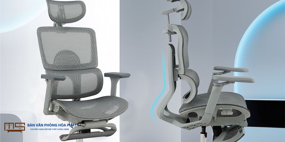 Mẫu ghế công thái học giúp người dùng hỗ trợ sức khỏe , hiệu quả làm việc