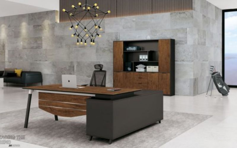 Bàn giám đốc chữ L EW02012-20 phù hợp nhiều không gian