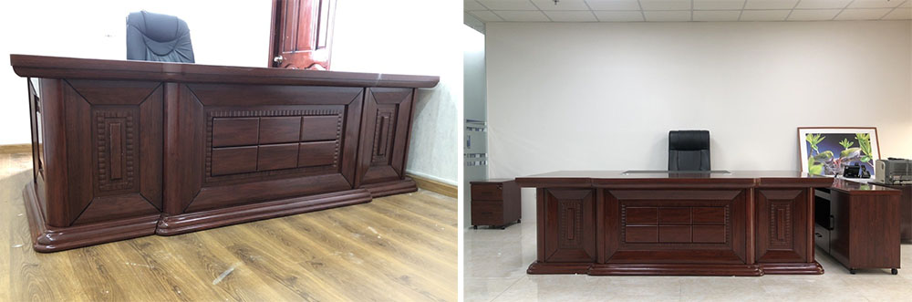 Bàn B2102 được thiết kế với mặt bàn rộng rãi thuận tiện cho làm việc và lưu trữ 