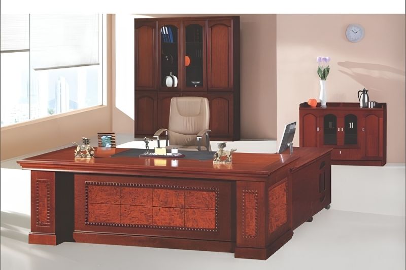 Mẫu bàn gỗ DE10133 dành cho văn phòng lãnh đạo