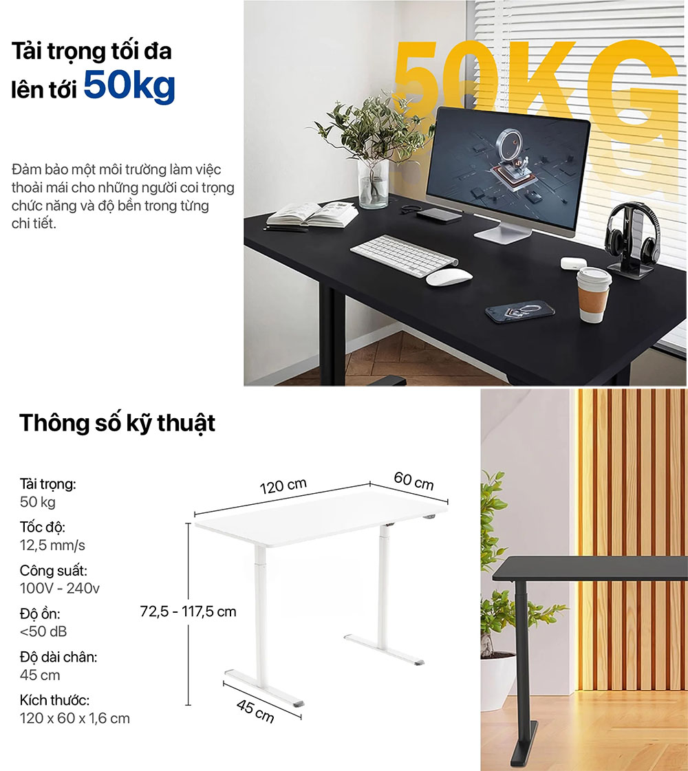 Thiết kế tiện lợi phù hợp mọi góc tại văn phòng của bàn BNH104
