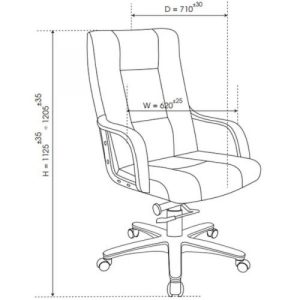 Chi tiết kích thước của ghế SG350