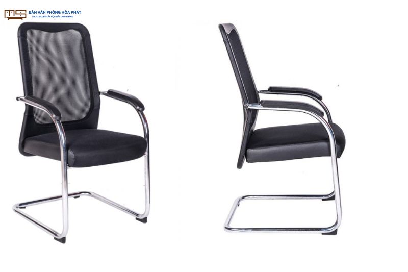 Ghế GL411 được thiết kế với khung thép mạ chắc chắn 
