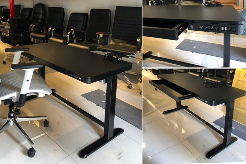 Bàn BNH107 với cơ chế nâng hạ chiều cao cùng với nhiều tiện ích đi kèm